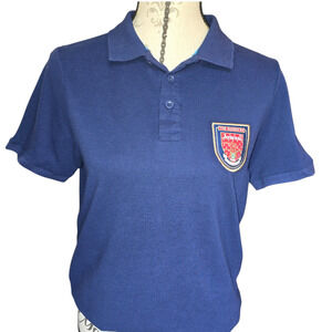 Arsenal Football Soccer Polo Navy Blue with Patch Size S Womens